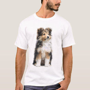 Shetland Sheepdog Puppy Furry Art Men T-Shirt
