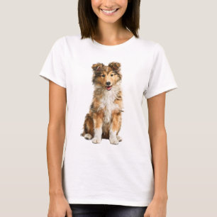 Shetland Sheepdog Puppy Illustration Women T-Shirt