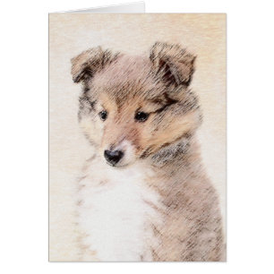 Shetland Sheepdog Puppy Painting Original Dog Art