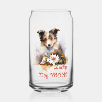 Shetland Sheepdog Puppy Pet Watercolor Flower