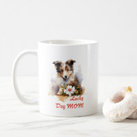 Shetland Sheepdog Puppy Pet Watercolor Flower