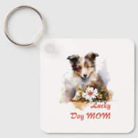 Shetland Sheepdog Puppy Pet Watercolor Flower
