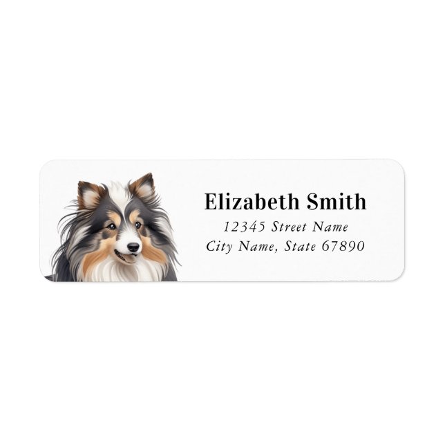 Shetland Sheepdog Return Address Labels (Front)