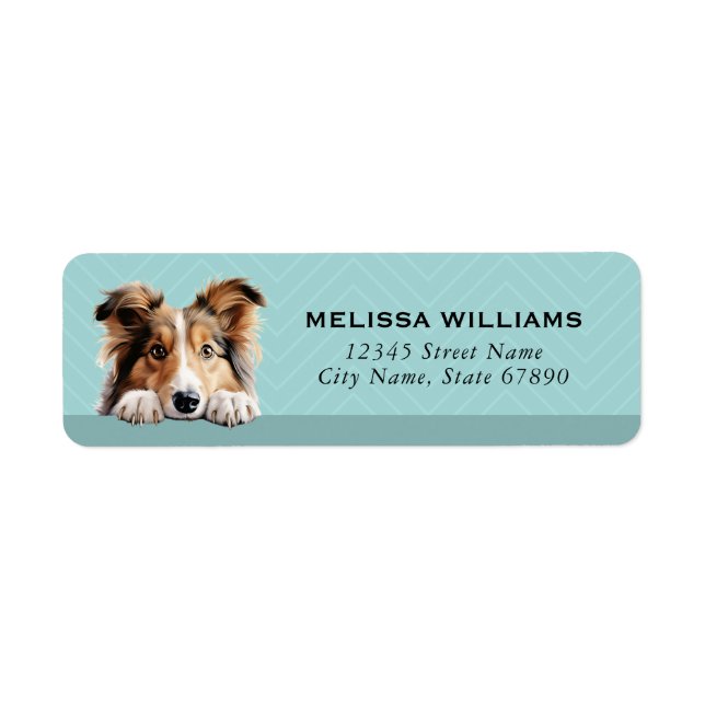 Shetland Sheepdog Return Address Labels (Front)