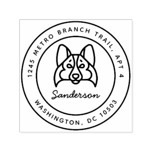 Shetland Sheepdog Return Address Stamp Self-Inking