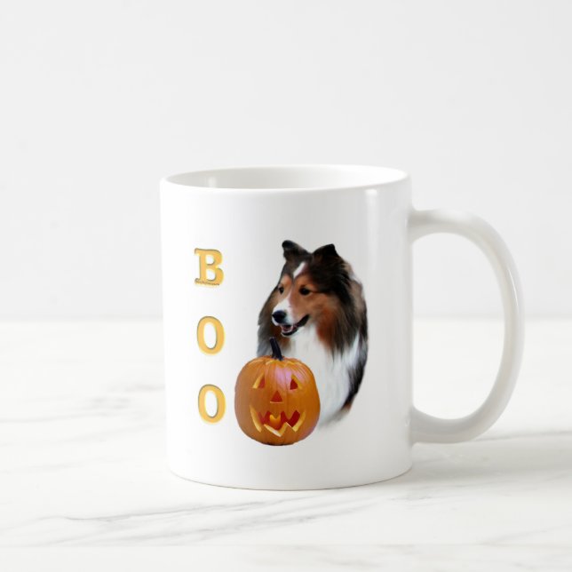 Shetland Sheepdog (sable) Boo Coffee Mug (Right)