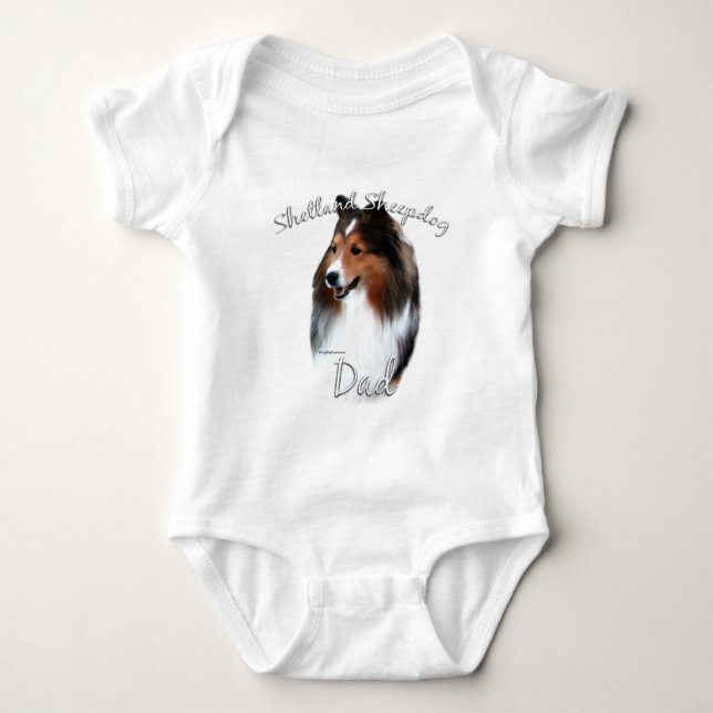 Shetland Sheepdog (sable) Dad 2 Baby Bodysuit (Front)