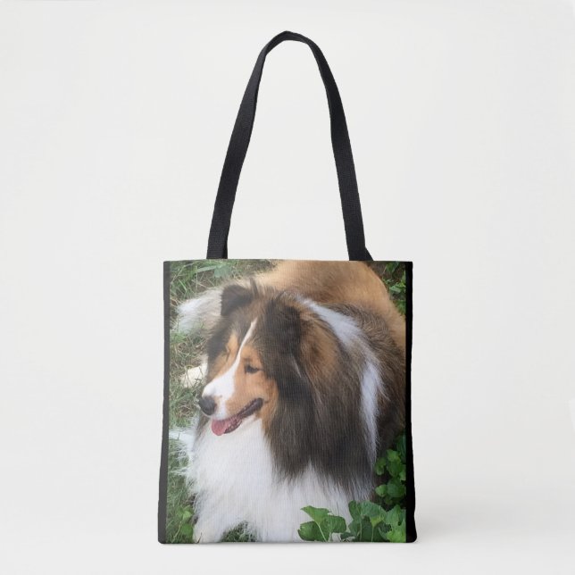 Shetland Sheepdog, Sheltie Addict Totebag Tote Bag (Front)