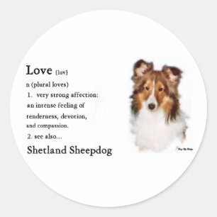 Shetland Sheepdog Sheltie Art Gifts Classic Round Sticker
