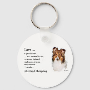 Shetland Sheepdog Sheltie Art Gifts Key Ring