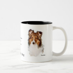 Shetland Sheepdog Sheltie Art Gifts Two-Tone Coffee Mug