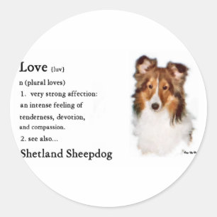 Shetland Sheepdog Sheltie Gifts Classic Round Sticker