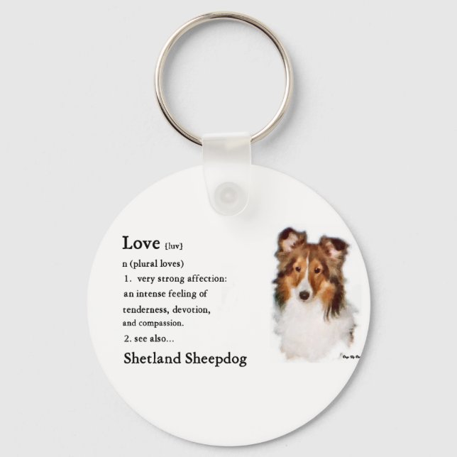 Shetland Sheepdog Sheltie Gifts Key Ring (Front)