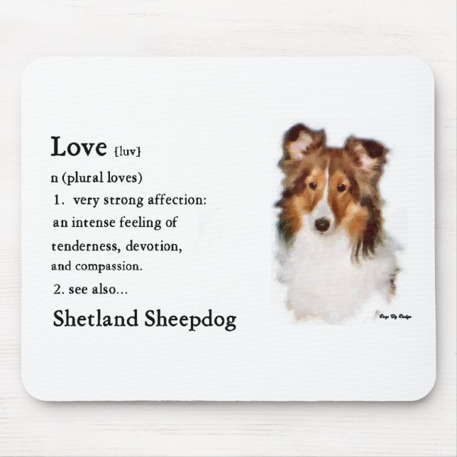 Shetland Sheepdog Sheltie Gifts Mouse Mat (Front)