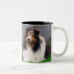Shetland Sheepdog Sheltie Gifts Two-Tone Coffee Mug