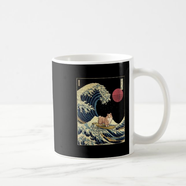 Shetland Sheepdog Sheltie Japanese Kanagawa Wave F Coffee Mug (Right)