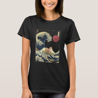 Shetland Sheepdog Sheltie Japanese Kanagawa Wave F T-Shirt
