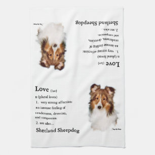 Shetland Sheepdog Sheltie Lovers Gifts Tea Towel