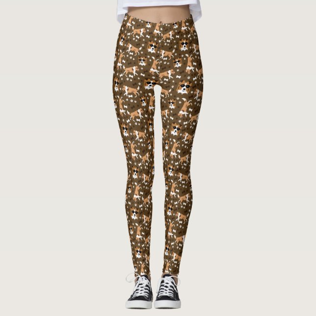 Shetland Sheepdog Sheltie Paws Pattern Leggings (Front)