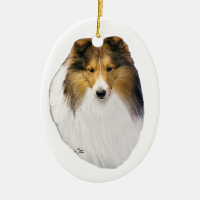 Shetland Sheepdog (Sheltie) sable ornament (Front)