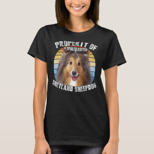Shetland Sheepdog Sheltie Sable Property Of Retro T-Shirt