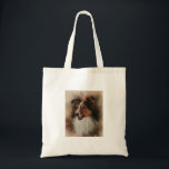 Shetland Sheepdog Sheltie smiling Tote Bag<br><div class="desc">Is there anything more loveable than a Sheltie's smile? **Originals and prints available on my website.**</div>