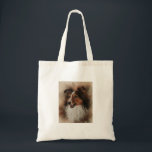 Shetland Sheepdog Sheltie smiling Tote Bag<br><div class="desc">Is there anything more loveable than a Sheltie's smile? **Originals and prints available on my website.**</div>