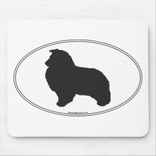 Shetland Sheepdog Silhouette Mouse Mat