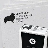Shetland Sheepdog Silhouette Return Address