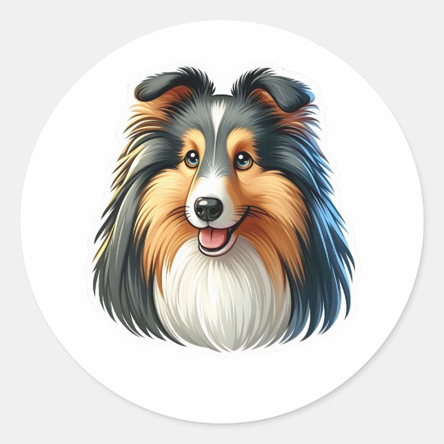 Shetland Sheepdog Sticker (Front)