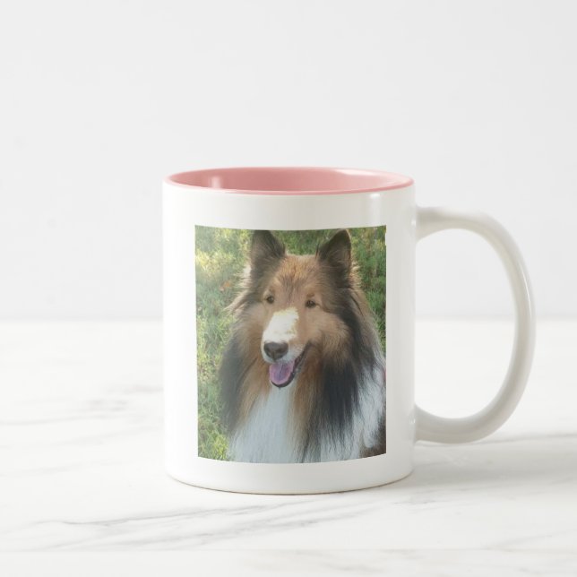 Shetland Sheepdog Two-Tone COFFEE MUG (Right)