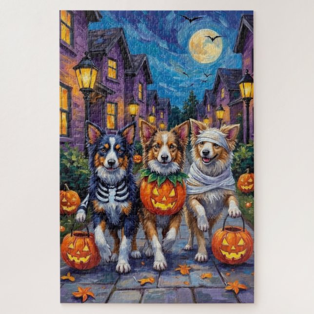 Shetland Sheepdogs in Halloween Costumes Jigsaw Puzzle (Vertical)