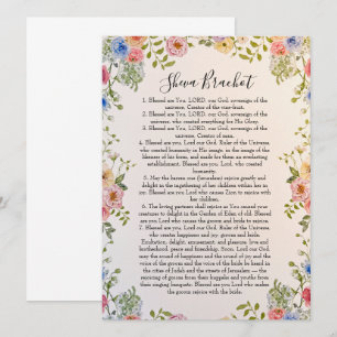 Sheva Brachot Jewish Marriage Blessings Invitation