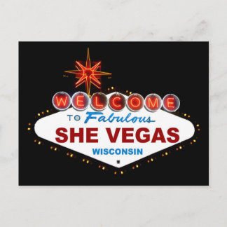 SheVegas Wisconsin Postcard