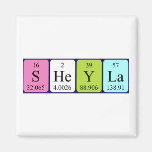 Sheyla periodic table name magnet