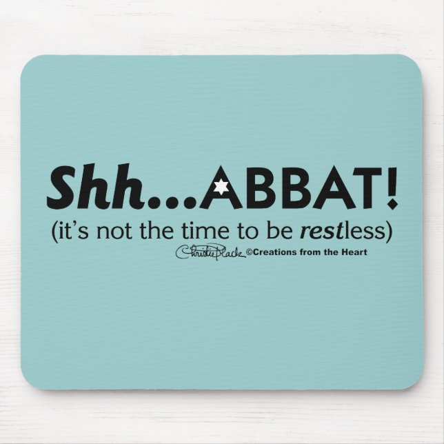 Shh...abbat! Mouse Mat (Front)