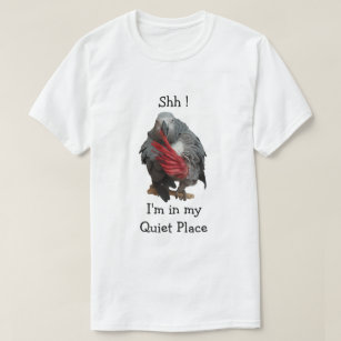 "Shh !" African Grey Parrot Men's Customisable T-Shirt