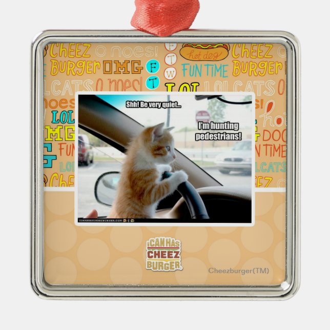 Shh! Be very quiet Metal Tree Decoration (Front)