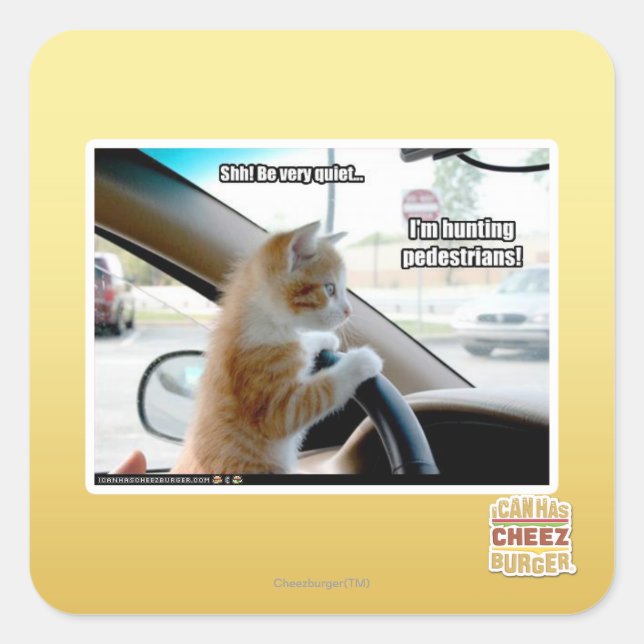 Shh! Be very quiet Square Sticker (Front)