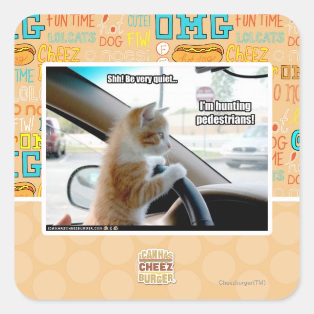 Shh! Be very quiet Square Sticker (Front)