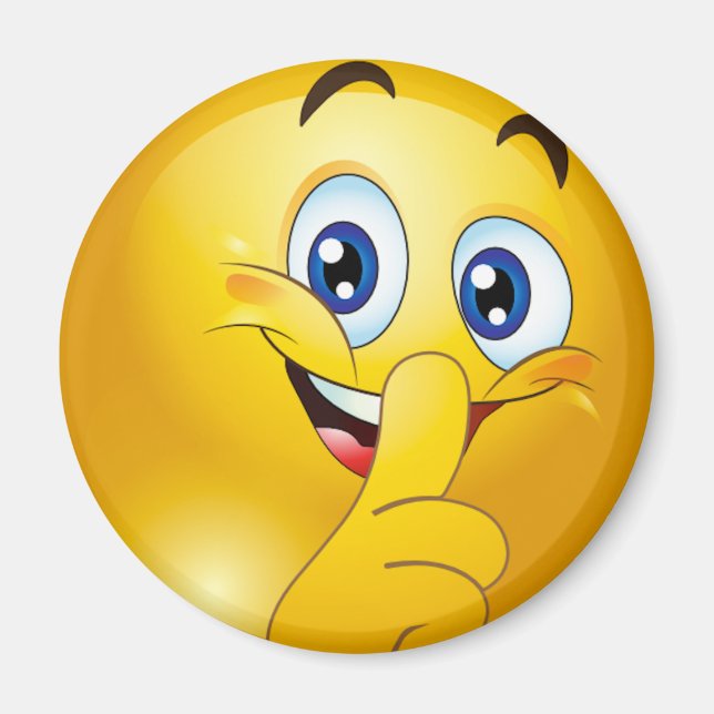 Shh emoji magnet (Front)