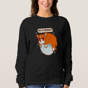 Shh I'm Incorgnito Corgi Dog Incognito Pet Pun Sweatshirt