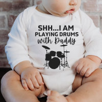 shh I'm playing drums with Daddy Funny Drummer Gif