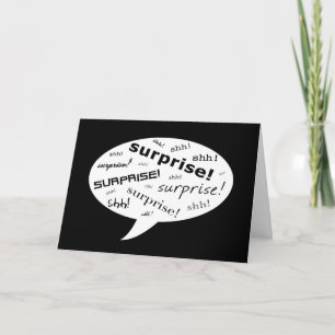 SHH! It's a surprise party! : comic speech bubble Invitation