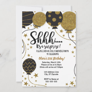 Shh.. It's a Surprise Party Invitation
