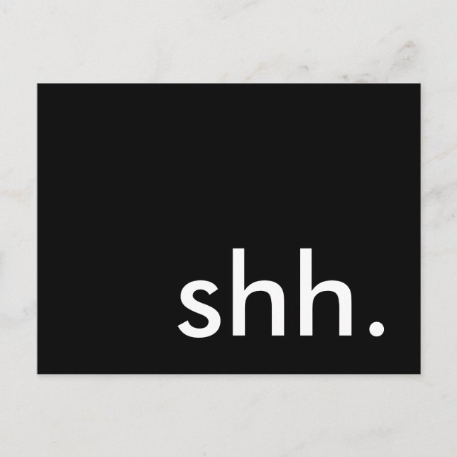 shh. it's a surprise party! invitation postcard (Front)