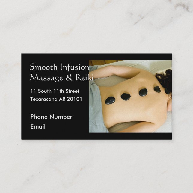 Shh Massage in Progress, Hot stone massage Appointment Card (Front)