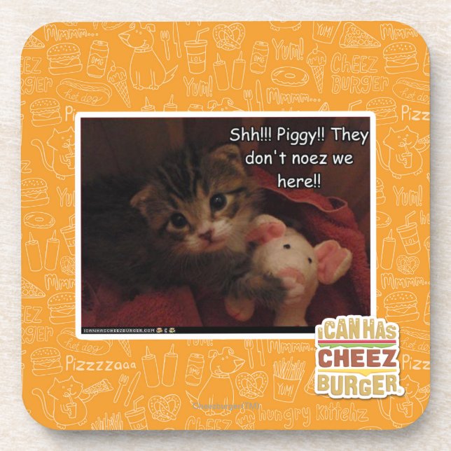 Shh!!! Piggy!! Coaster (Front)