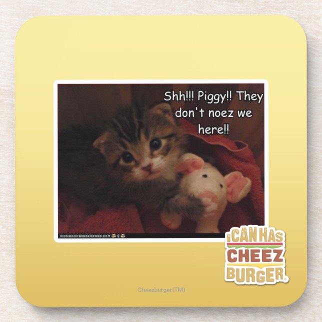Shh!!! Piggy!! Coaster (Front)