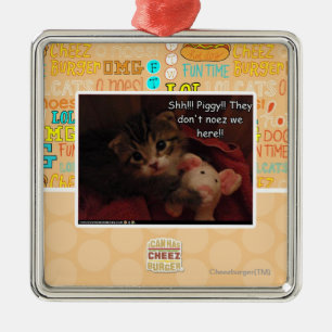 Shh!!! Piggy!! Metal Tree Decoration